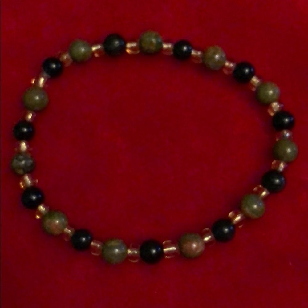 Picasso Jasper bracelet, 18cm, stretches